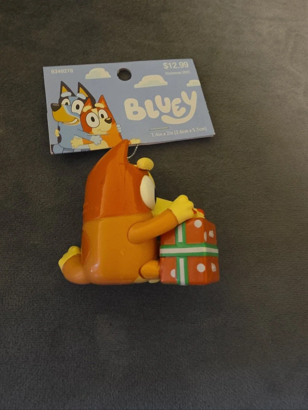 NWT Bluey Holding A Present Christmas Tree Ornament Kurt S. Adler